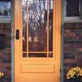 Panel configuration and proportion can be tailored to match your existing doors design and size. This door shows the popular 9 panel offset lite design